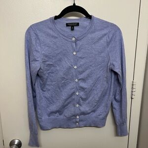 Banana Republic Purple Stretch Cotton Cardigan Sweater